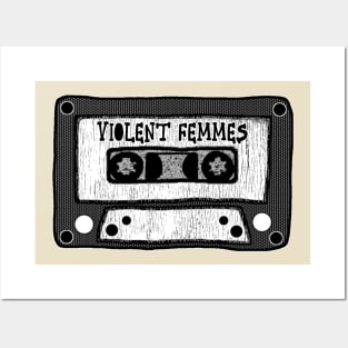 violent femmes cassette black and white Posters and Art